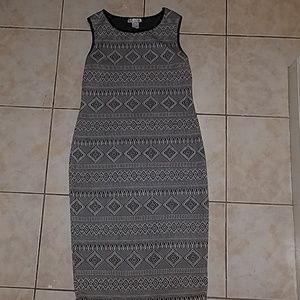 Form fitting print dress
